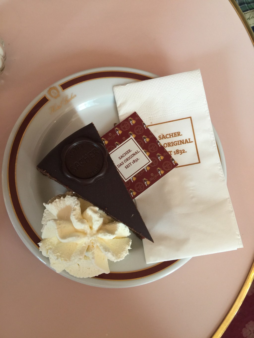Sacher Torte at the Sacher Hotel in Vienna